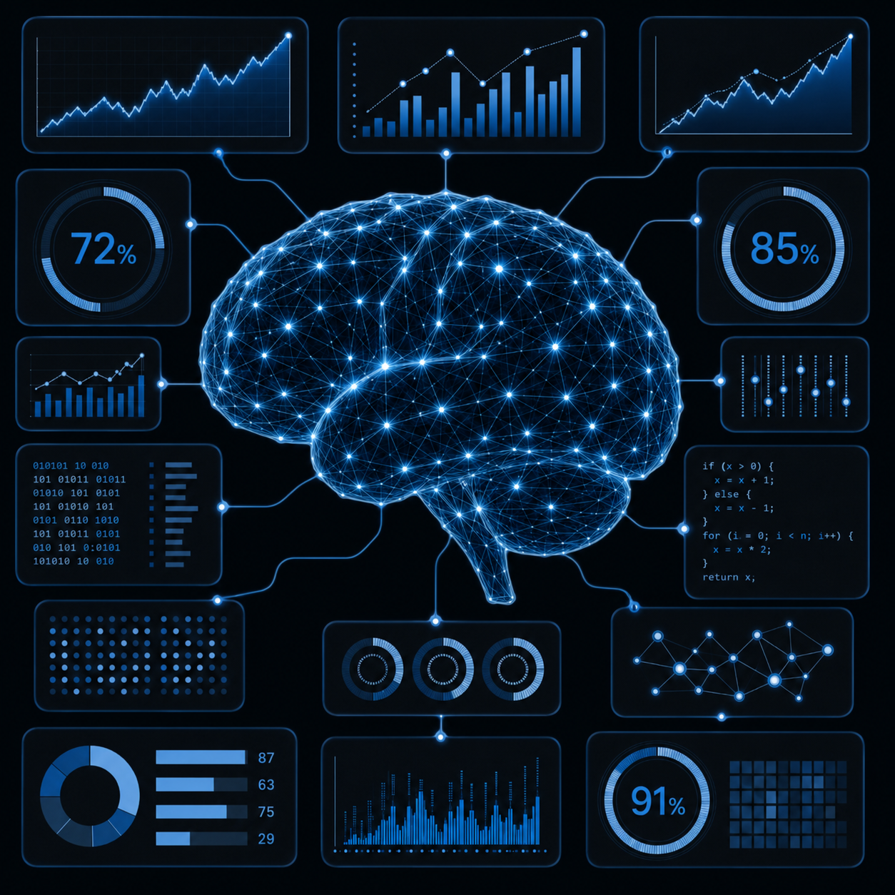 Rede neural representando IA em saúde